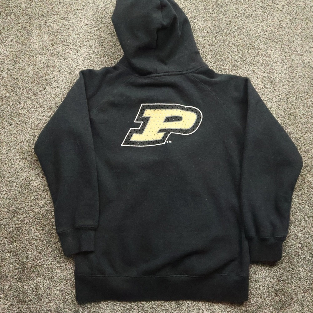 Purdue Boilermakers Hoodie Men's L jacket Black Full Zip Colosseum Athletics